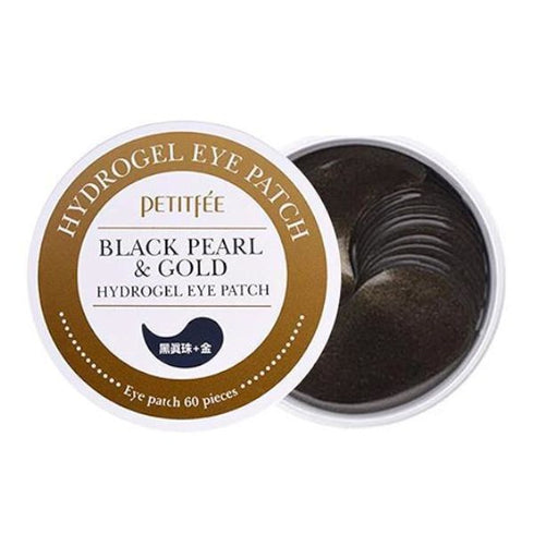 PETITFEE – Black Pearl & Gold Hydrogel Eye Patch – 60pcs - KRAP Beauty