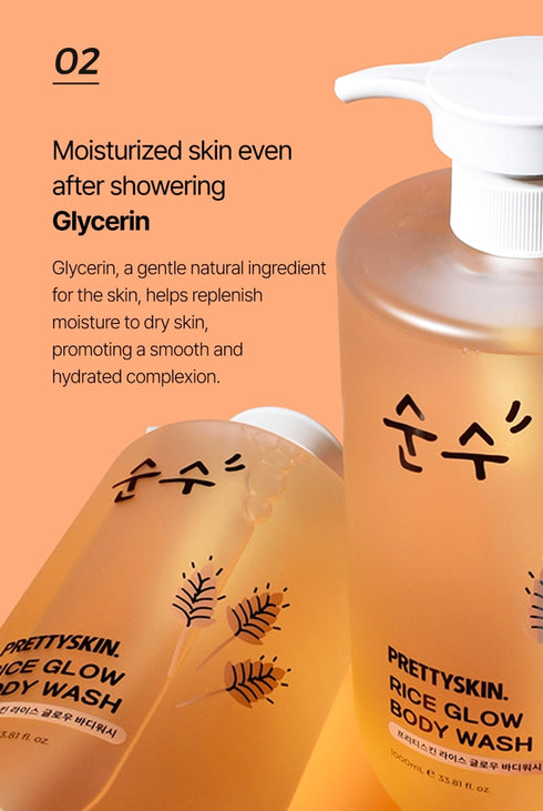 PRETTYSKIN - Rice Glow Body Wash - 1000m