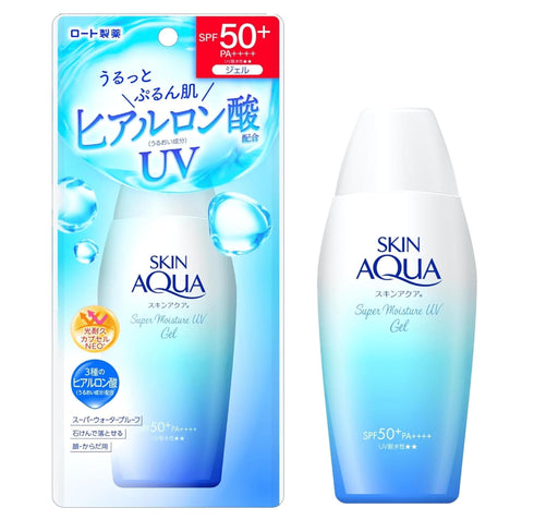 Rohto Skin AQUA UV Super Moisture Gel Sunscreen SPF50+/PA++++ 110g - KRAP Beauty