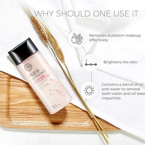 THE FACE SHOP - Rice Water Bright Lip & Eye Makeup Remover - 120ml
